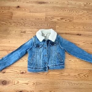 Cat & Jack Kids Sherpa Denim Jacket/Jean Jacket in Small